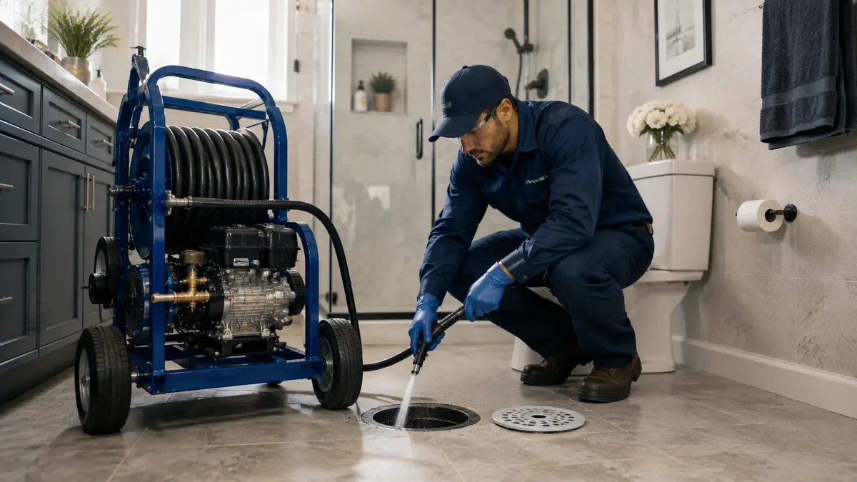 Bathroom Drain Hydro Jetting in Del Rey