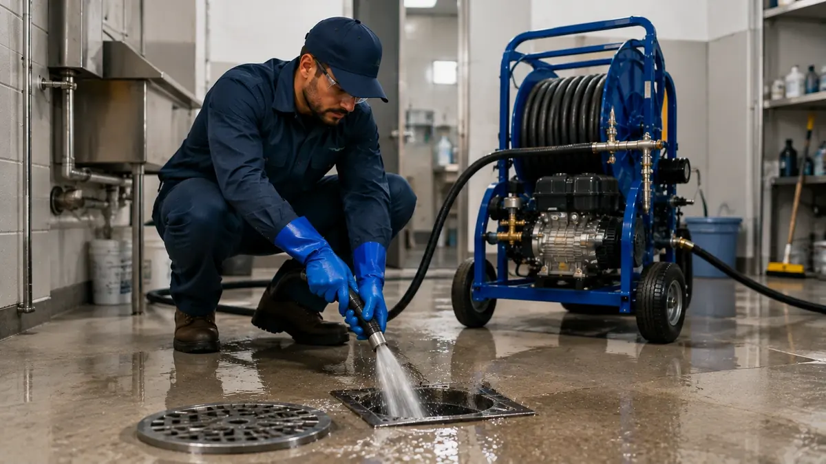 Floor Drain Hydro Jet Cleaning in Del Rey