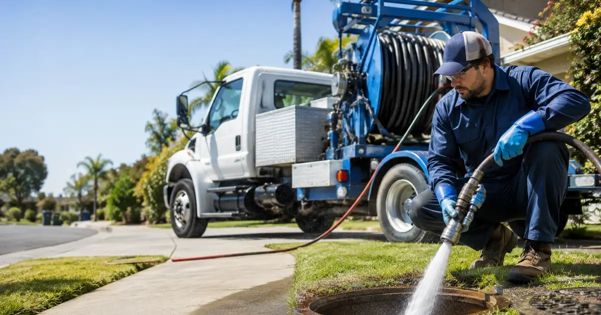 Hydro jet sewer cleaning Del Rey