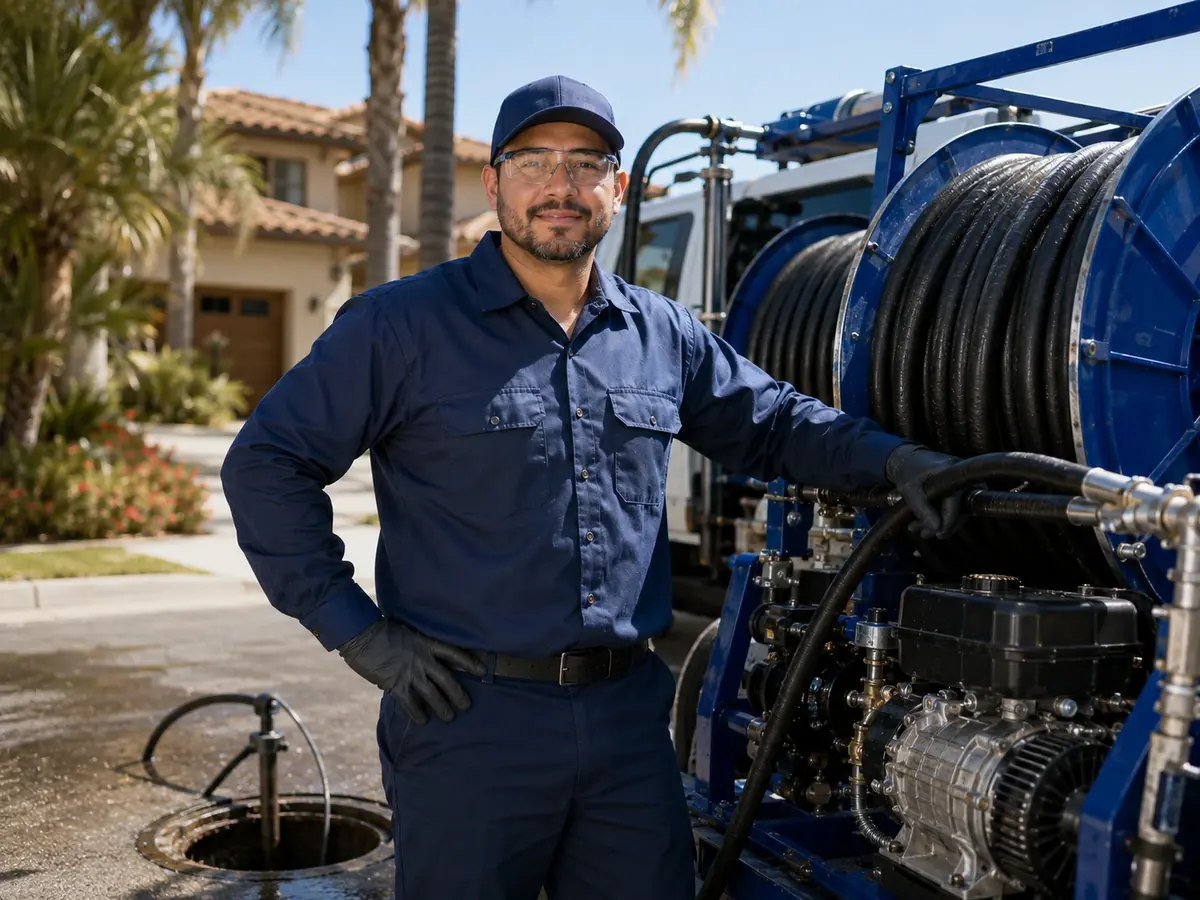 Hydro jet sewer cleaning in Del Rey