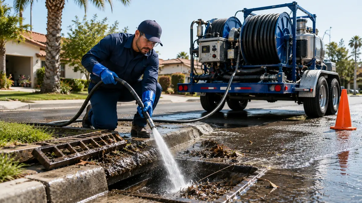 Storm Drain Hydro Jet Cleaning in Del Rey